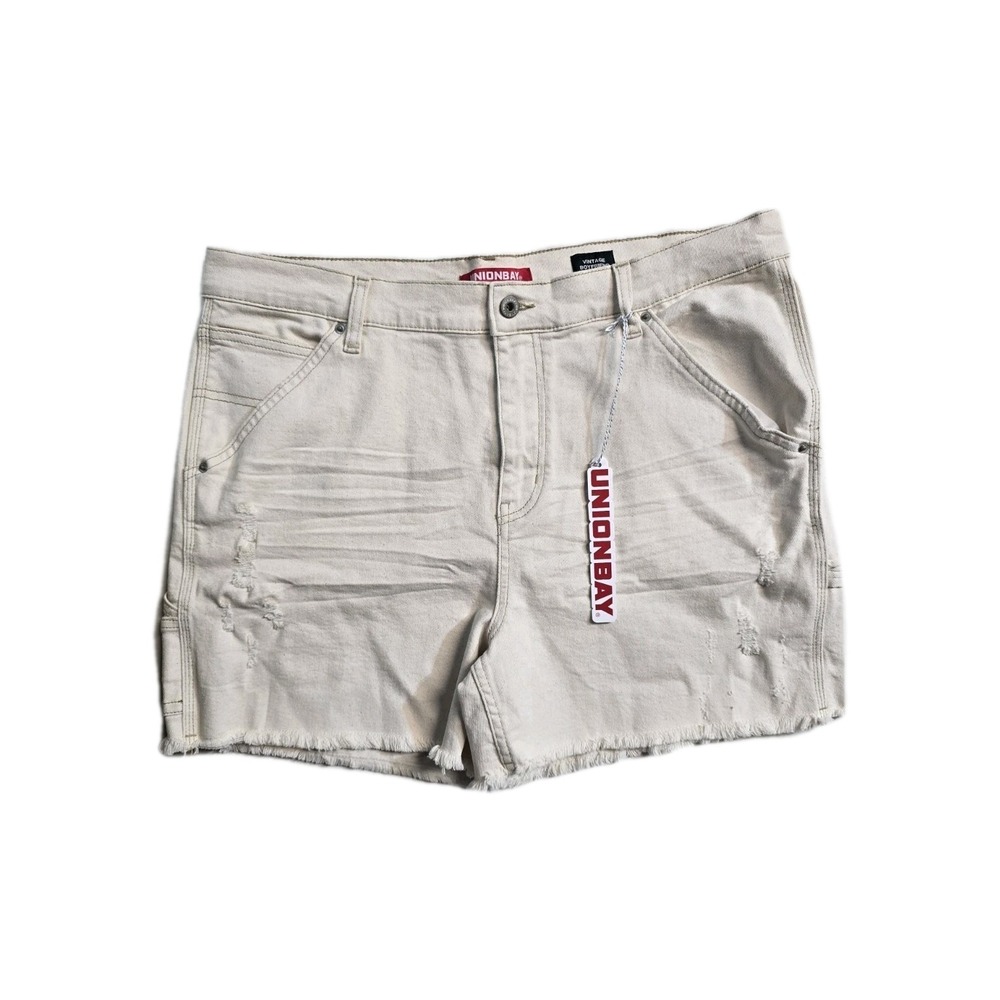 Unionbay Denim  Cream Shorts  Cut Off Women's  15 32 In Vintage‎ Boyfriend  NWT